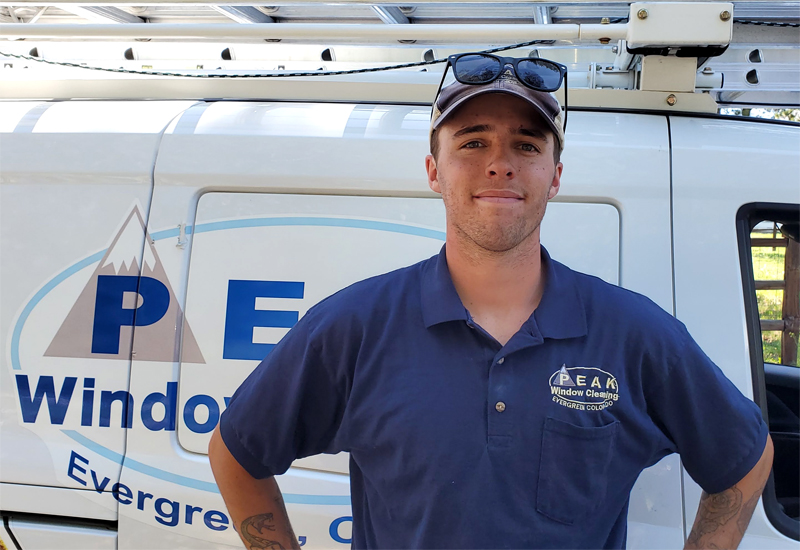 Meet Nick Giammona, a member of the Peak Window Cleaning team of Window Cleaning Professionals (photo).
