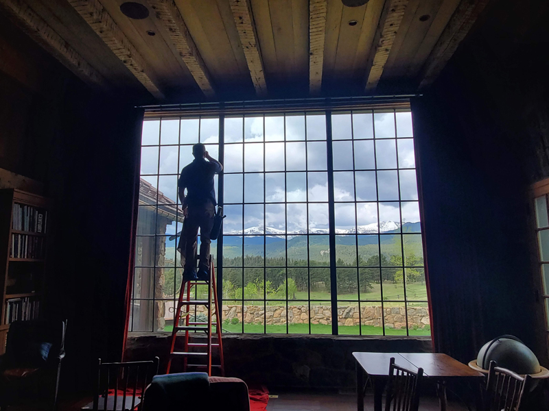 Photo: cleaning small panes in historic homes are a favorite of PEAK Window Cleaning.